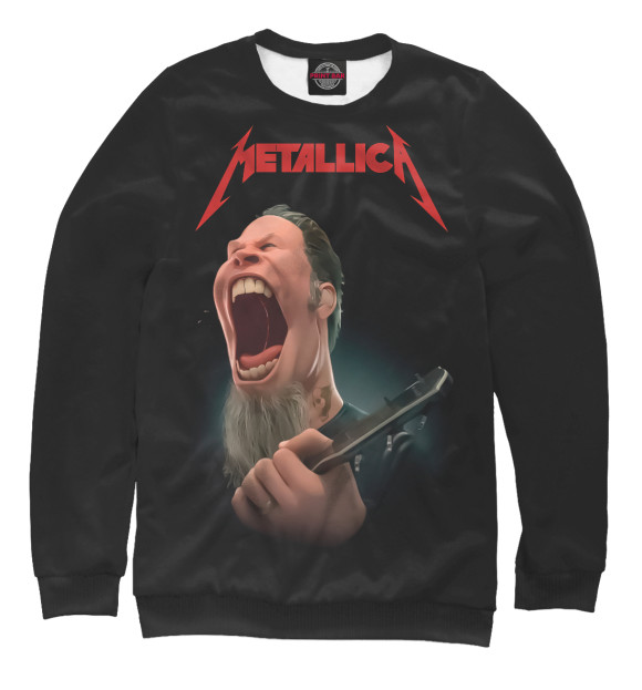 Женский свитшот с изображением Metallica цвета Белый