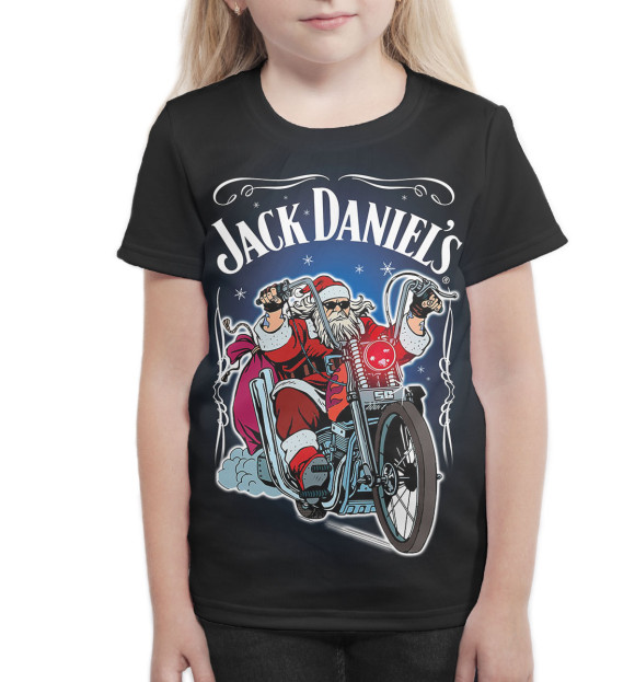 Футболка для девочек с изображением Jack Daniel's цвета Белый