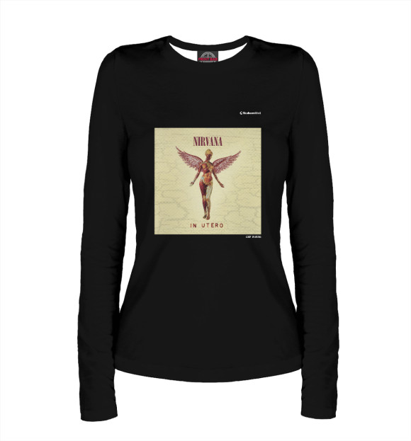 Женский лонгслив с изображением SV In Utero B цвета Белый