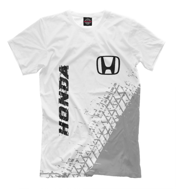 Мужская футболка с изображением Honda Speed Tires Белый цвета Белый