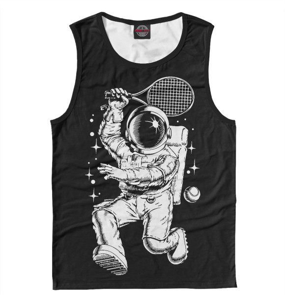 Майка для мальчика с притом Space tennis цвета Белый Майка для мальчика с изображением Space tennis цвета Белый