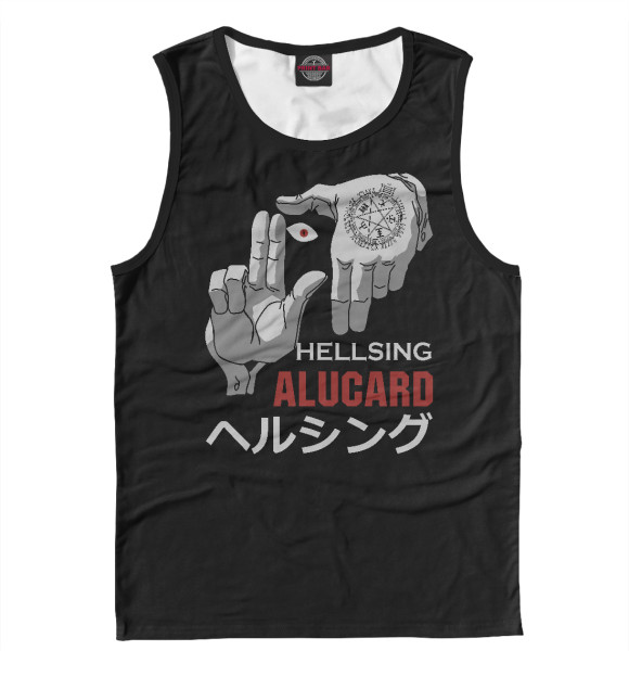 Майка для мальчика с притом Алукард цвета Белый Майка для мальчика с изображением Алукард цвета Белый