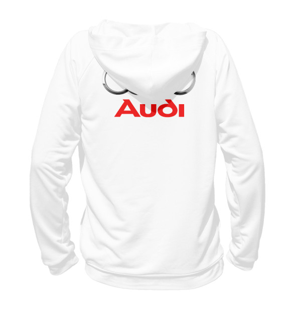 Женское худи с изображением AUDI цвета Белый