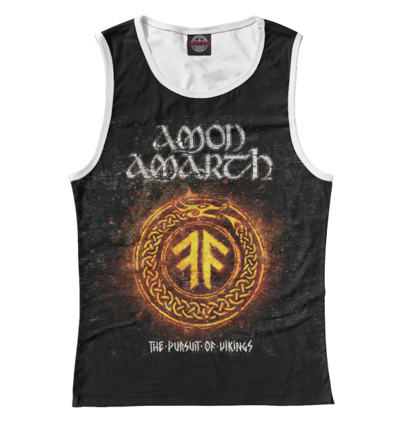 Майка для девочки с изображением Amon amarth цвета Белый