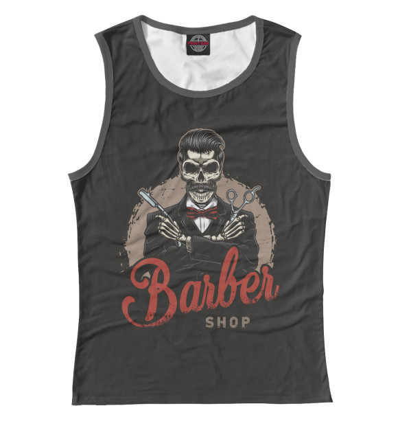 Майка для девочки с изображением Barber цвета Белый
