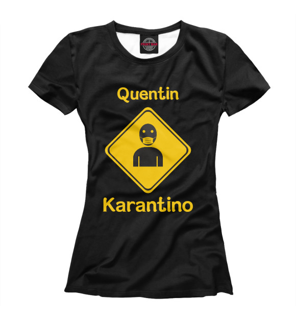 Женская футболка с изображением Karantino цвета Белый