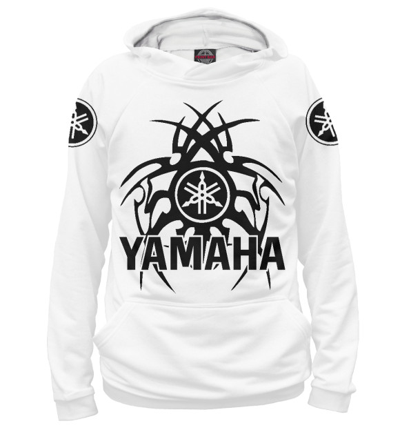 Женское худи с изображением Yamaha цвета Белый