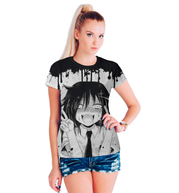 Футболка для девочек с изображением Ahegao цвета Белый