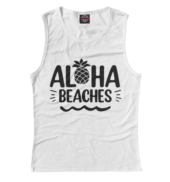 Майка для девочки с изображением Aloha beaches цвета Белый
