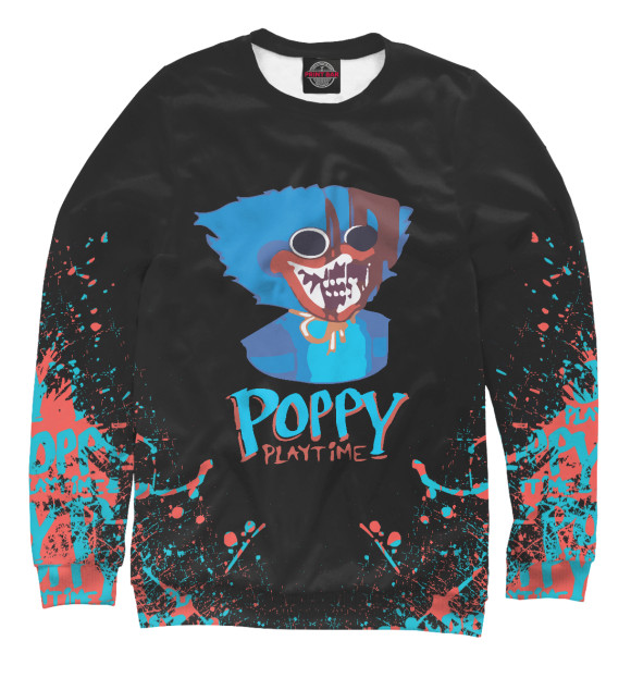 Свитшот для мальчиков с изображением Poppy Playtime цвета Белый