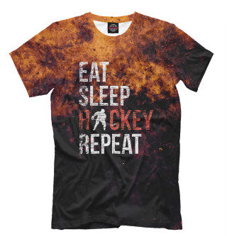 Футболка для мальчиков Eat Sleep Hockey Repeat