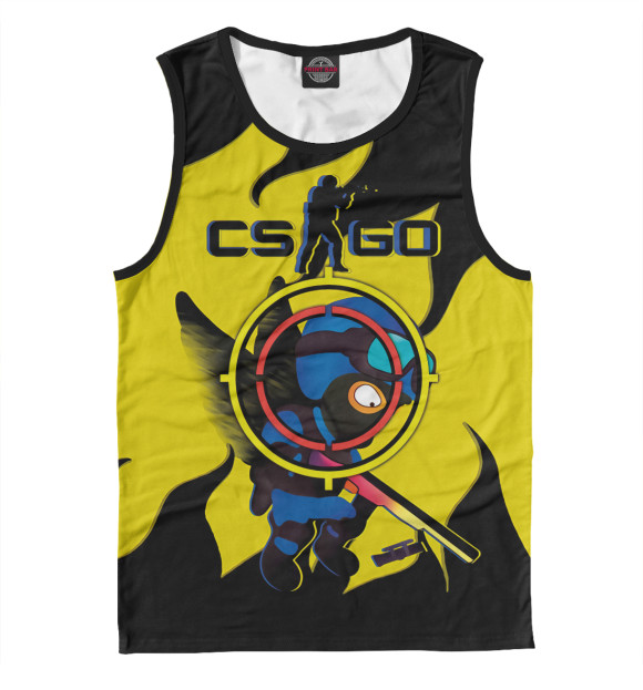 Мужская майка с изображением Counter-Strike цвета Белый