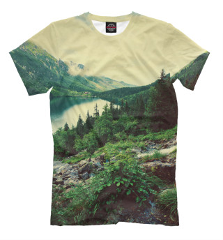 Мужская футболка Красивый лес