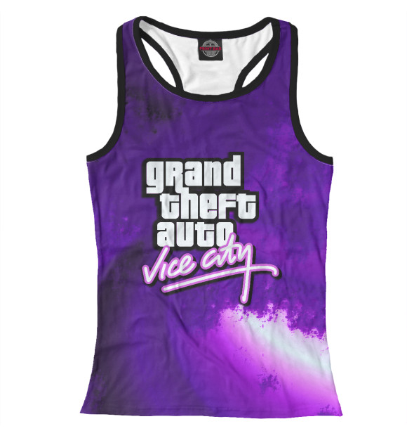 Женская майка-борцовка с изображением Vice City цвета Белый