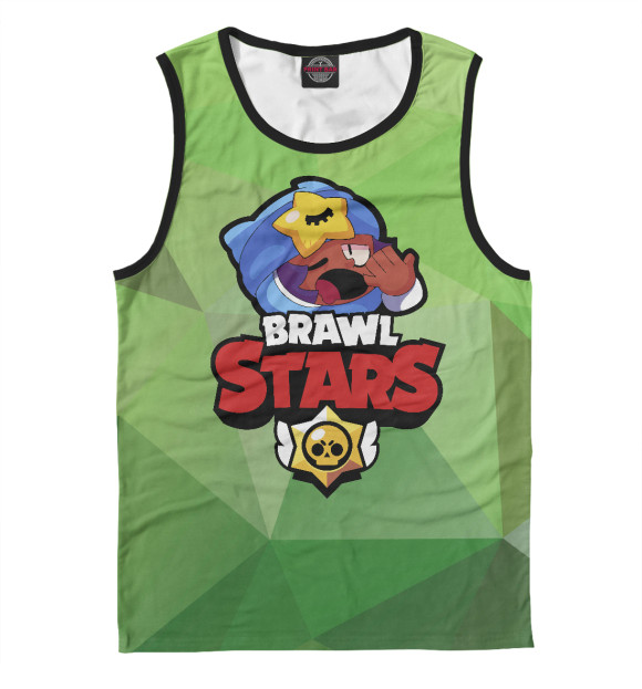Мужская майка с изображением Brawl Stars цвета Белый