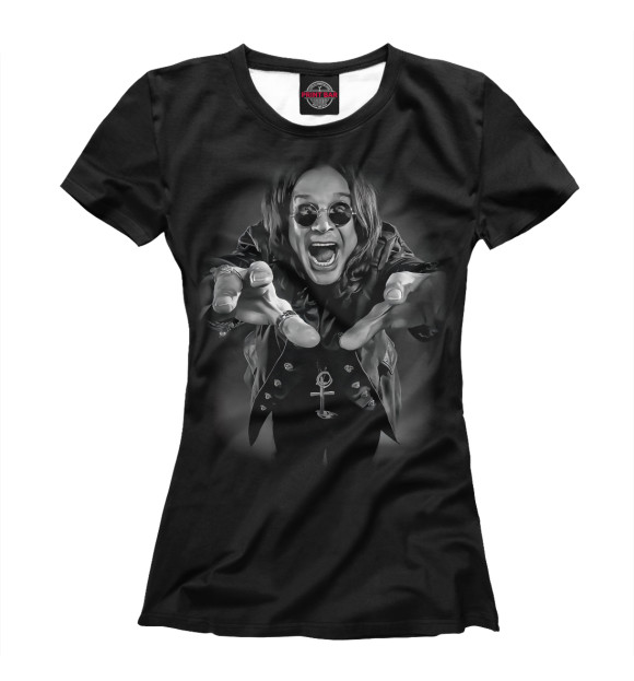 Женская футболка с изображением Ozzy Osbourne цвета Белый
