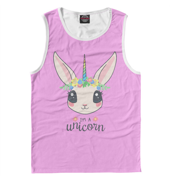 Майка для мальчика с изображением Unicorn цвета Белый