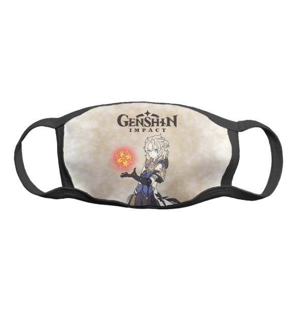 Маска тканевая с притом Genshin Impact Альбедо цвета Белый Маска тканевая с изображением Genshin Impact Альбедо цвета Белый