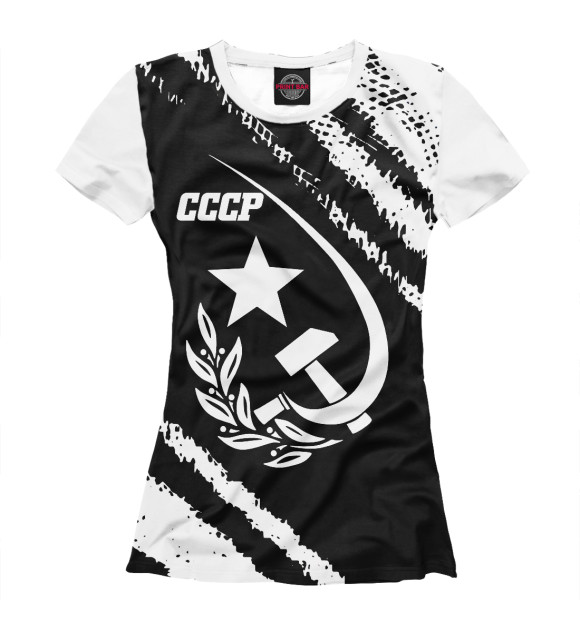 Футболка для девочек с изображением СССР цвета Белый