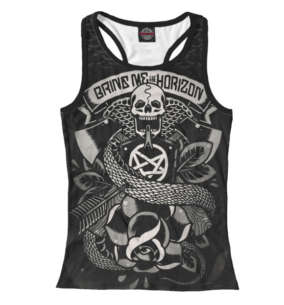 Женская майка-борцовка с изображением Bring Me The Horizon цвета Белый