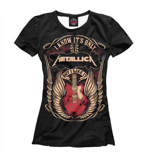 Женская футболка с изображением Metallica цвета Белый