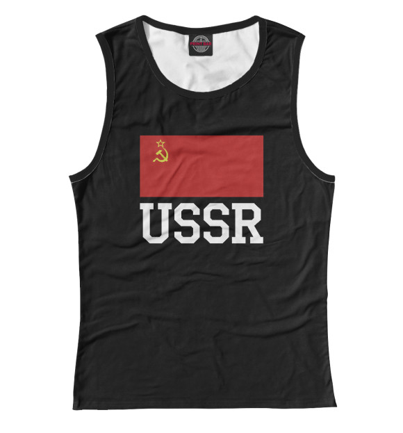 Майка для девочки с изображением USSR цвета Белый