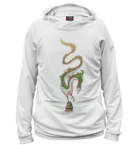 Мужское худи с изображением Унесённые призраками цвета Белый