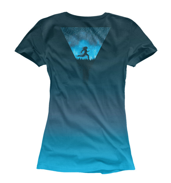 Женская футболка с изображением Run цвета Белый