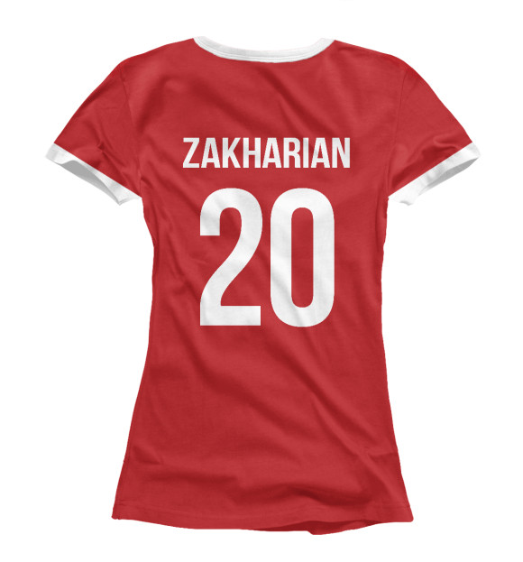 Женская футболка с изображением Захарян Арсен цвета Белый