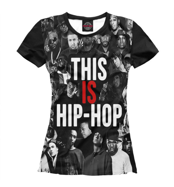 Футболка для девочек с изображением HipHop цвета Белый