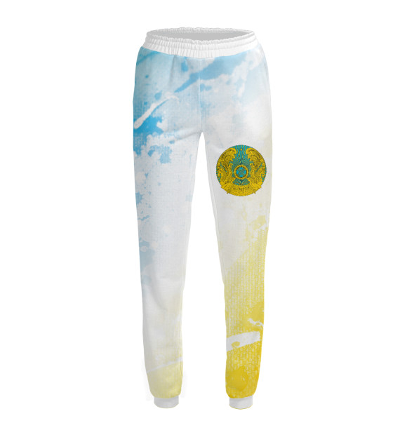 Женские спортивные штаны с изображением Kazakhstan / Казахстан цвета Белый