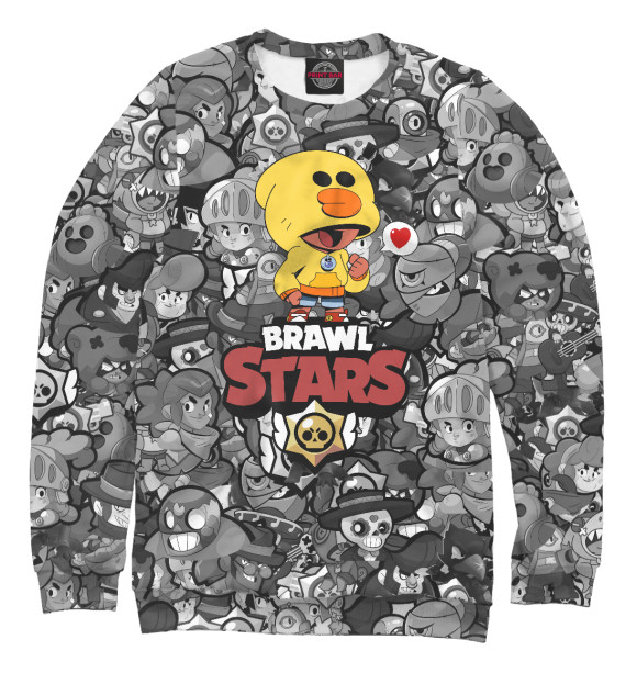 Свитшот для мальчиков с изображением Brawl Stars цвета Белый