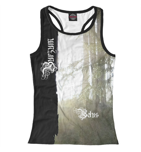 Женская майка-борцовка с притом Burzum - Belus цвета Белый Женская майка-борцовка с изображением Burzum - Belus цвета Белый