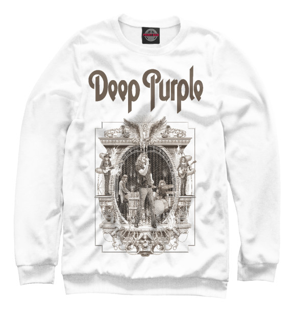 Свитшот для девочек с изображением Deep Purple цвета Белый