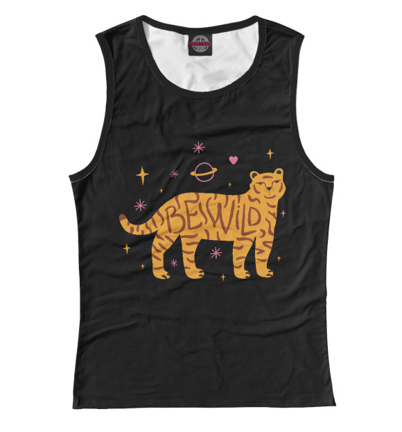 Майка для девочки с изображением Be Wild цвета Белый