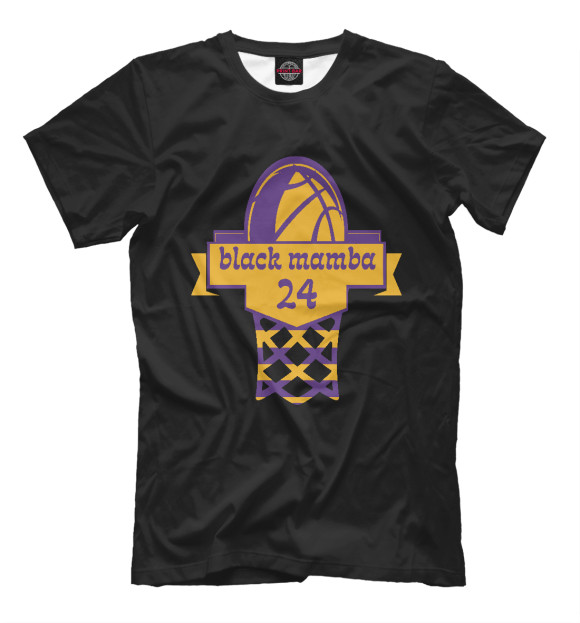 Футболка для мальчиков с изображением Black Mamba цвета Белый