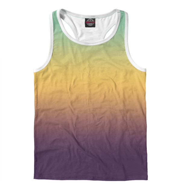 Мужская майка-борцовка с изображением Градиент цвета Белый