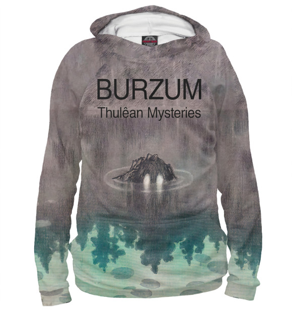 Женское худи с изображением Thulean Mysteries - Burzum цвета Белый