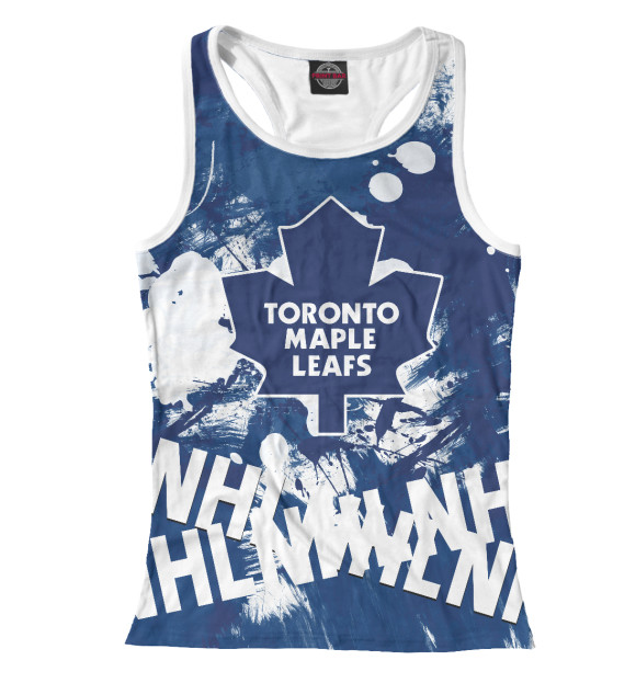 Женская майка-борцовка с изображением Торонто Мейпл Лифс цвета Белый