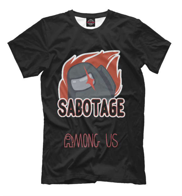 Футболка для мальчиков с притом Among Us Sabotage цвета Белый Футболка для мальчиков с изображением Among Us Sabotage цвета Белый