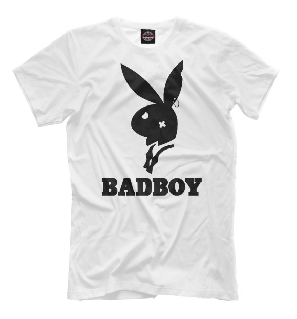 Футболка для мальчиков с изображением BADBOY цвета Белый