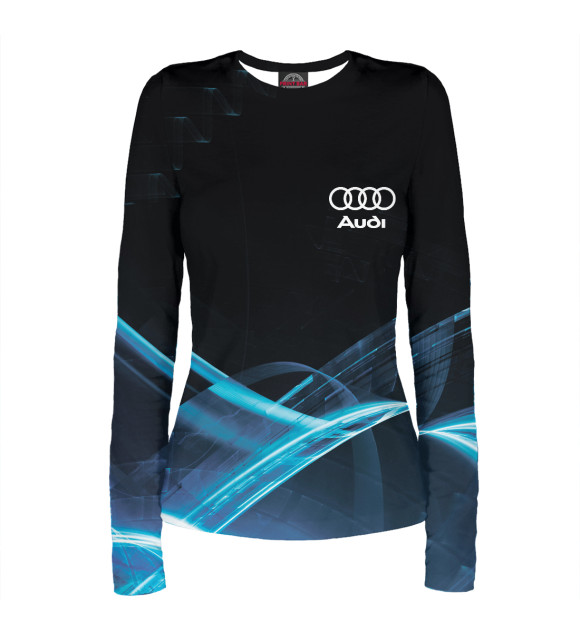 Женский лонгслив с изображением Audi цвета Белый
