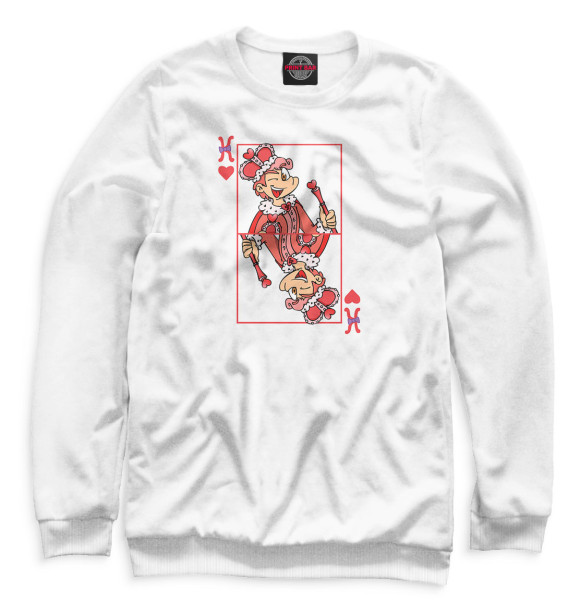 Женский свитшот с изображением 13 карт цвета Белый