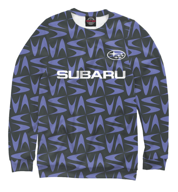 Свитшот для девочек с изображением SUBARU цвета Белый