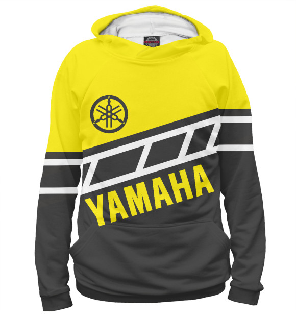 Женское худи с изображением Yamaha цвета Белый