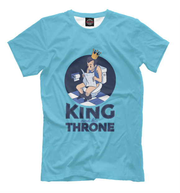Мужская футболка с изображением Король и его трон цвета Белый