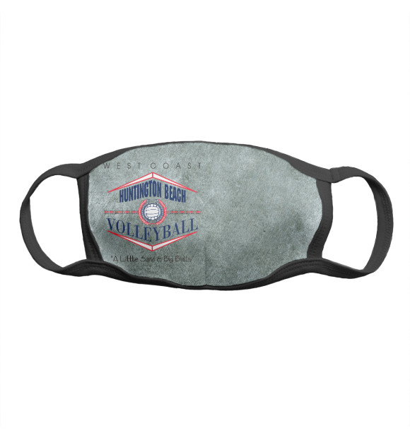 Маска тканевая с притом Huntington Beach Volleyball цвета Белый Маска тканевая с изображением Huntington Beach Volleyball цвета Белый