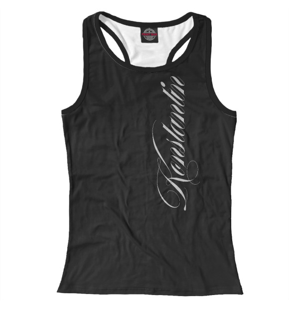 Женская майка-борцовка с изображением Константин цвета Белый