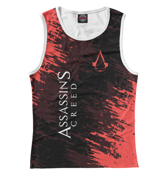 Женская майка с изображением Assassin's Creed цвета Белый