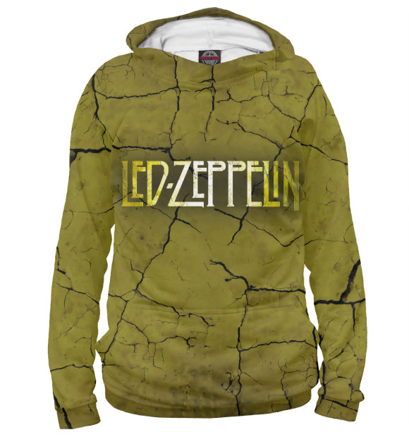 Женское худи с изображением Led Zeppelin цвета Белый